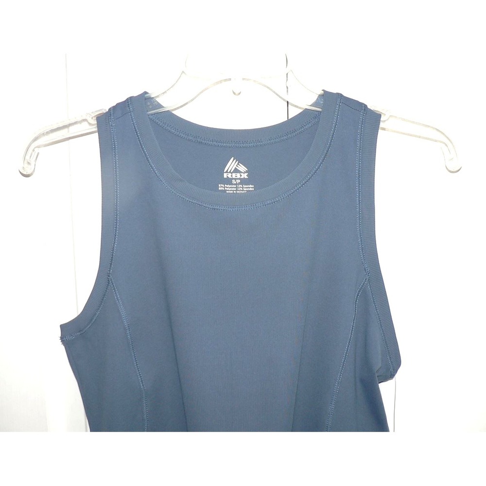 RBX Active Women's Quick Dry Sleeveless Racerback Workout Tank in Blue Small - Picture 2 of 9